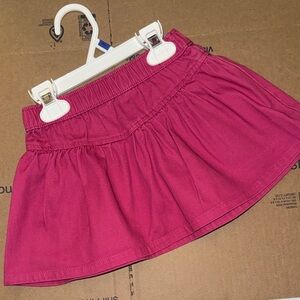 Girls' Magenta Elastic-Waist Skirt